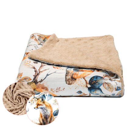 Păturică Minky Vulpe Maro 100 x 75 cm