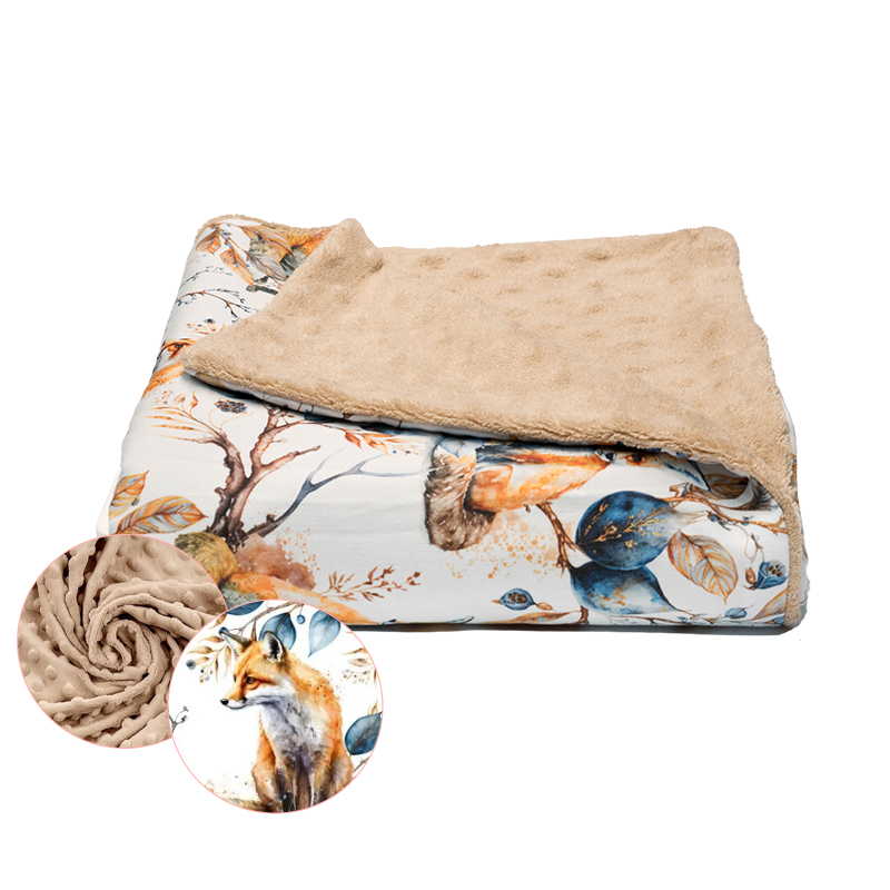 Păturică Minky Vulpe Maro 100 x 75 cm