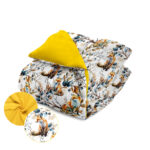 Păturică de iarnă bumbac, MiniMini, Vulpe 90 x 70 cm