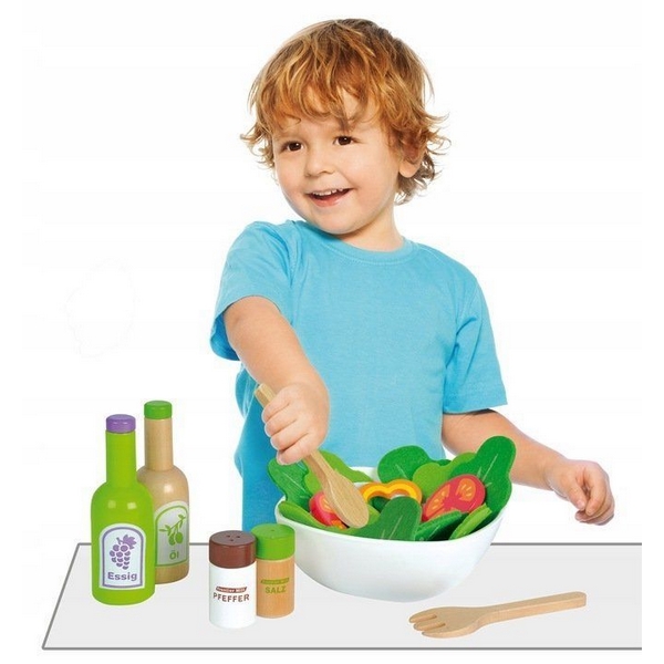 Set legume pentru salată cu bol Ecotoys - Image 2