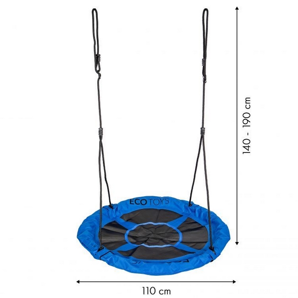 Leagăn de Grădină Ecotoys 110 Cm, 150 kg, Albastru - Image 8