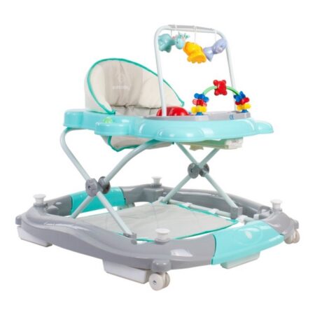 Premergător Sun Baby Pisicuță 021 cu funcție de balansoar - Turquoise Grey