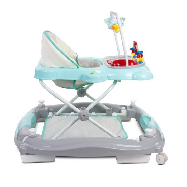 Premergător Sun Baby Pisicuță 021 cu funcție de balansoar - Turquoise Grey - Image 3