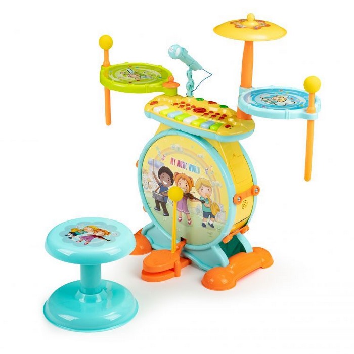 Tobe, pian și microfon pentru karaoke 2 în 1 cu LED Ecotoys HC490483