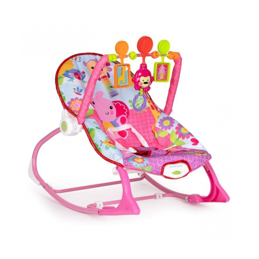 Balansoar 2 în 1 cu vibrații Ecotoys 8617 – Roz