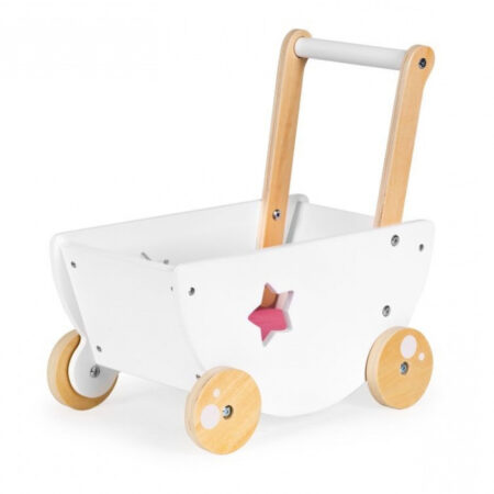 Cărucior pentru păpuși din lemn Ecotoys 2150N