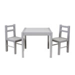 Set de masă cu două scaune pentru copii Drewex - Alb cu gri