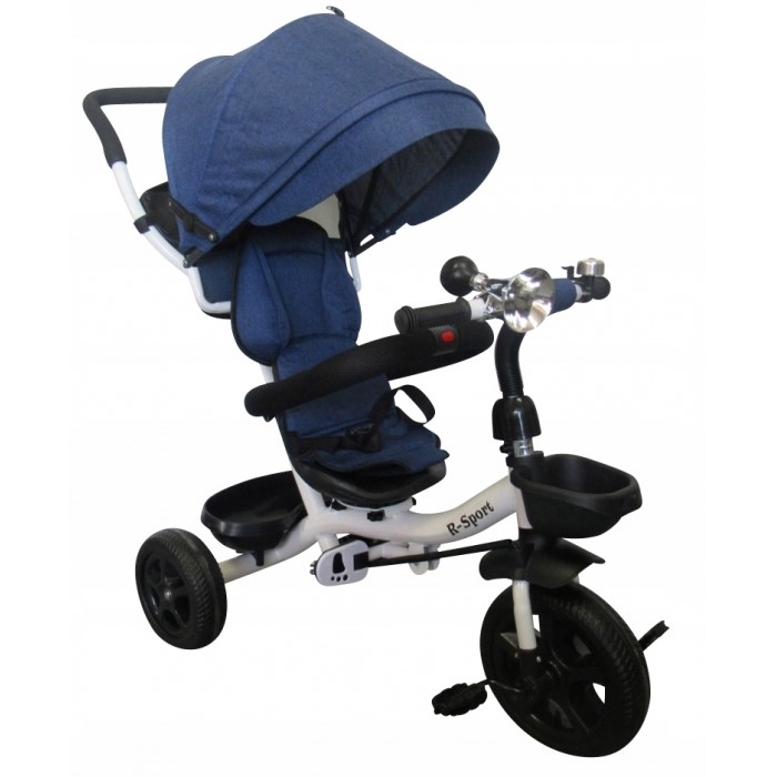 Tricicletă cu pedale 3 în 1 R-Sport T4 - Blue Jeans - Image 2