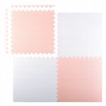 Saltea de joacă 120 x 120 cm Ricokids 7481 - Alb - Roz