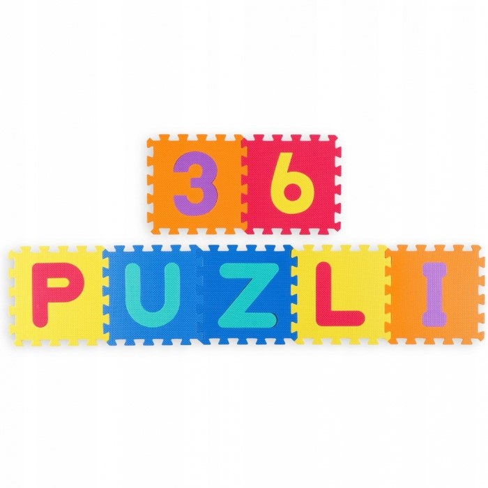 Saltea de joacă 120 x 270 cm cu litere și cifre Ricokids 7487 - Multicoloră - Image 2