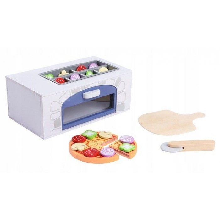 Cuptor pentru pizza din lemn + accesorii pentru bucătărie și alimente Ecotoys 4333 - Image 4