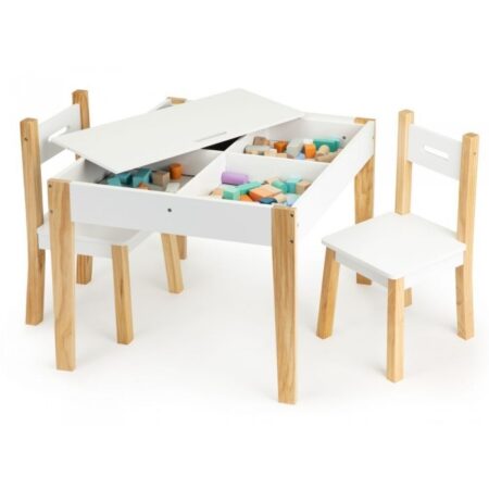 Set de masă cu două scaune pentru copii Ecotoys OTI43