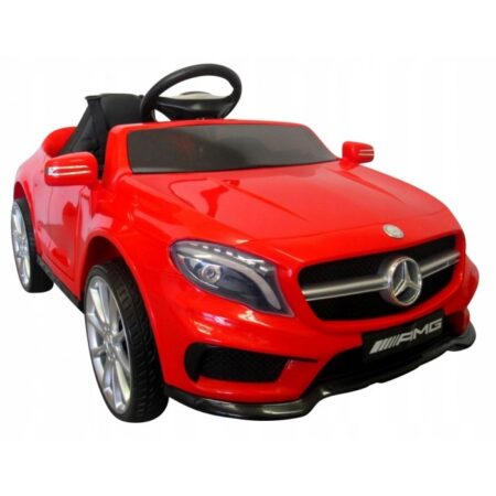 Mașinuță electrică cu telecomandă, Mercedes GLA45, scaun piele, 1-4 ani, R-Sport, Roșu