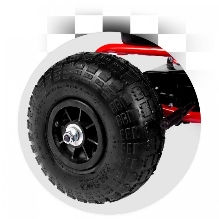 Kart cu pedale și roți gonflabile Gokart RK-593 Ricokids 759300, Roșu - Image 6