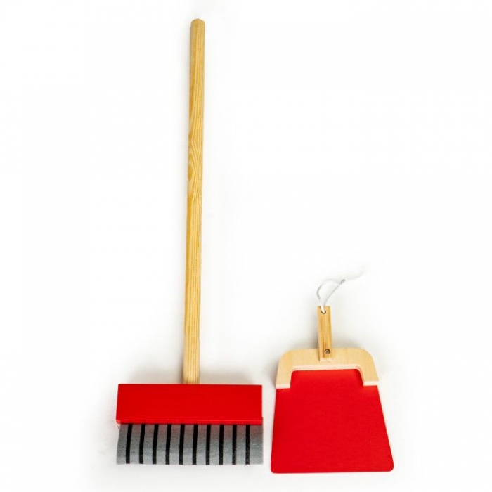 Antemergător din lemn XXL cu aspirator și elemente pentru curățenie Ecotoys 4404 - Image 9