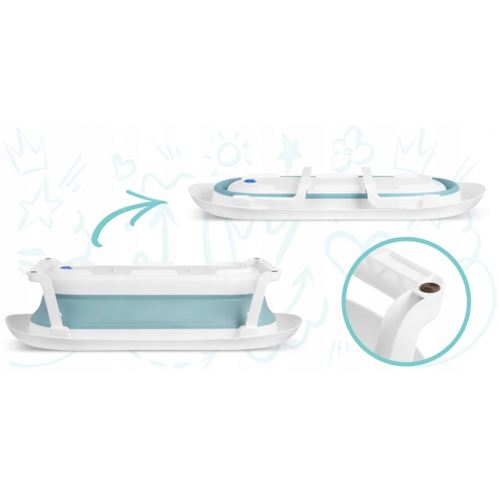 Cadiță de baie cu dop de scurgere Ricokids RK-281 - Mentă - Image 4