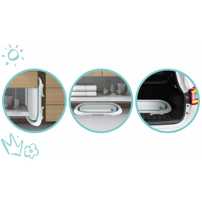 Cadiță de baie cu dop de scurgere Ricokids RK-281 - Mentă - Image 5