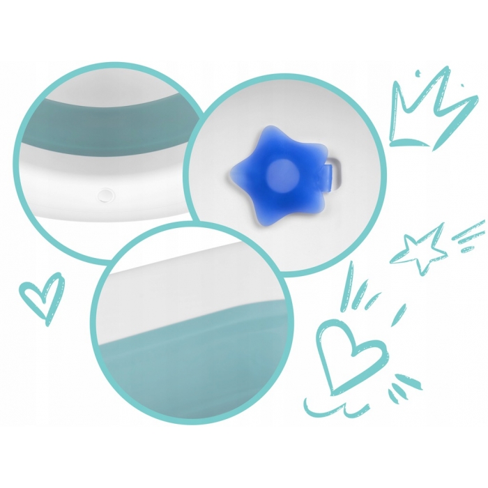 Cadiță de baie cu dop de scurgere Ricokids RK-281 - Mentă - Image 7