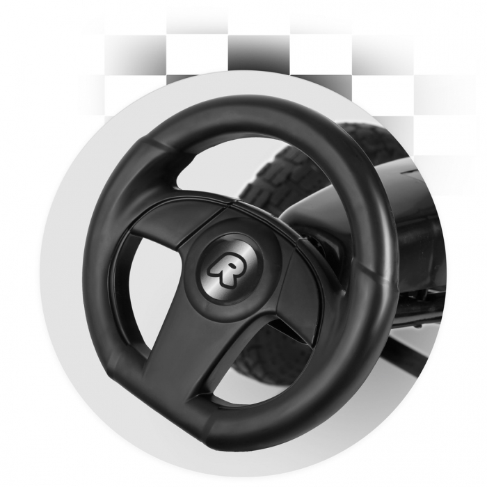 Kart cu pedale și roți gonflabile, Gokart RK-590, Ricokids 759000, Negru - Image 7