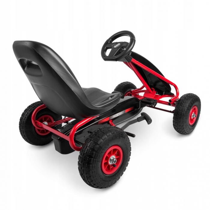 Kart cu pedale și roți gonflabile, Gokart RK-590, Ricokids 759001, Roșu - Image 2