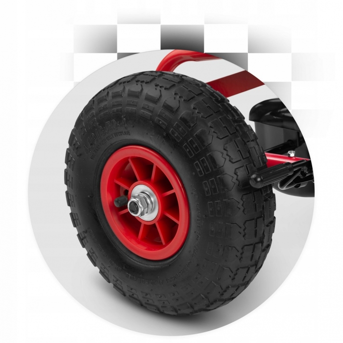 Kart cu pedale și roți gonflabile, Gokart RK-590, Ricokids 759001, Roșu - Image 6