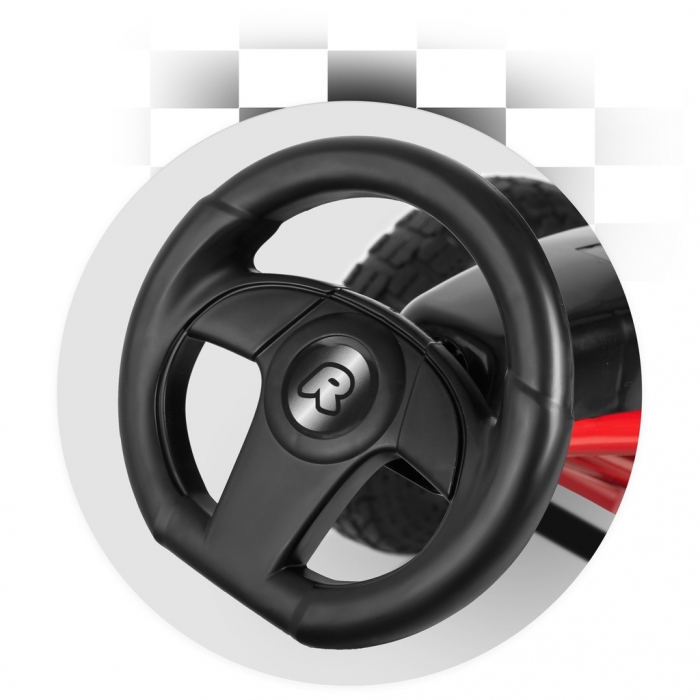 Kart cu pedale și roți gonflabile, Gokart RK-590, Ricokids 759001, Roșu - Image 8