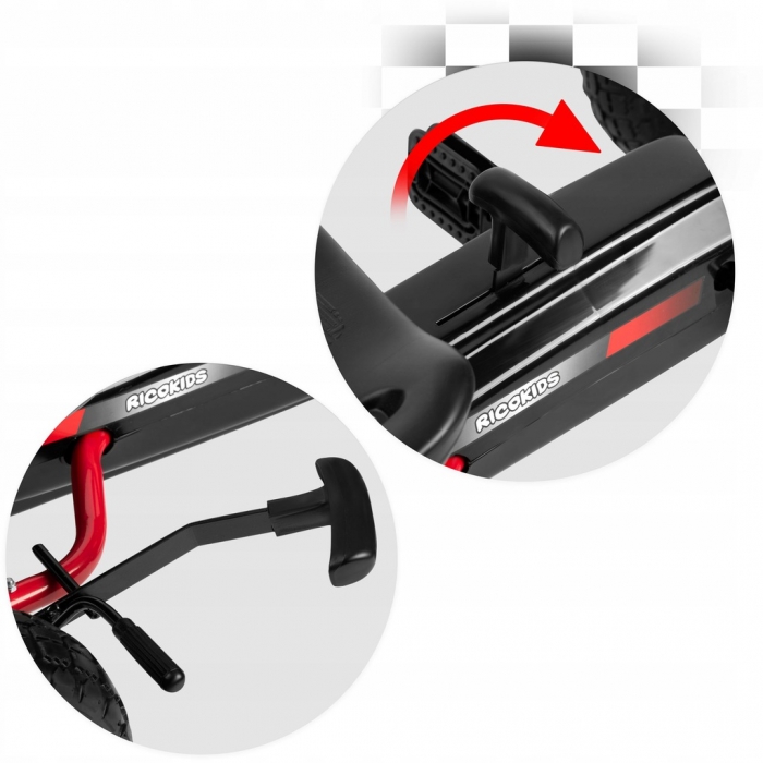 Kart cu pedale și roți gonflabile, Gokart RK-590, Ricokids 759001, Roșu - Image 9