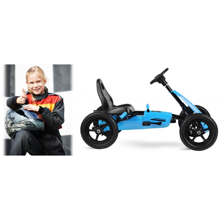 Kart cu pedale și roți gonflabile, Gokart RK-592 Ricokids 759200, Albastru - Image 4