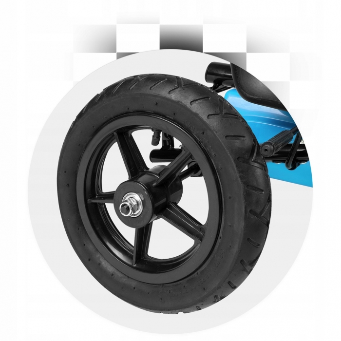 Kart cu pedale și roți gonflabile, Gokart RK-592 Ricokids 759200, Albastru - Image 6