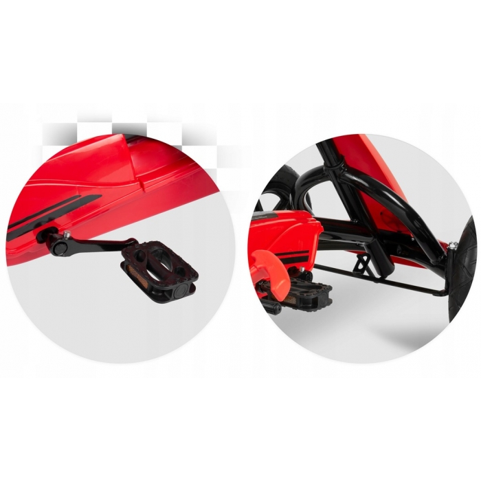 Kart cu pedale și roți gonflabile, Gokart RK-592 Ricokids 759201, Roșu - Image 7
