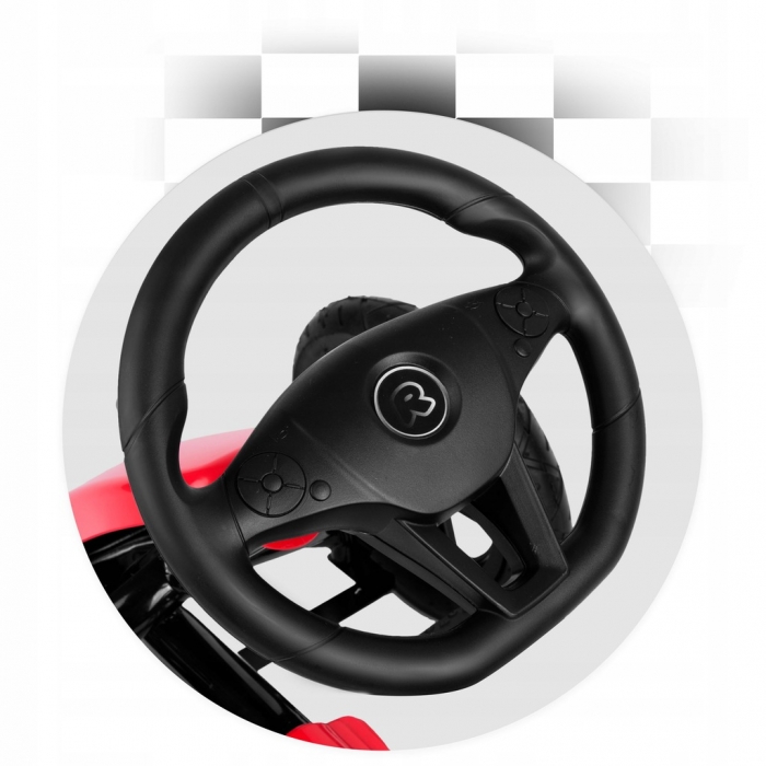 Kart cu pedale și roți gonflabile, Gokart RK-592 Ricokids 759201, Roșu - Image 10