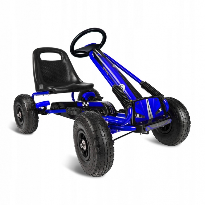 Kart cu pedale și roți gonflabile, Gokart RK-594, Ricokids 759400, Albastru
