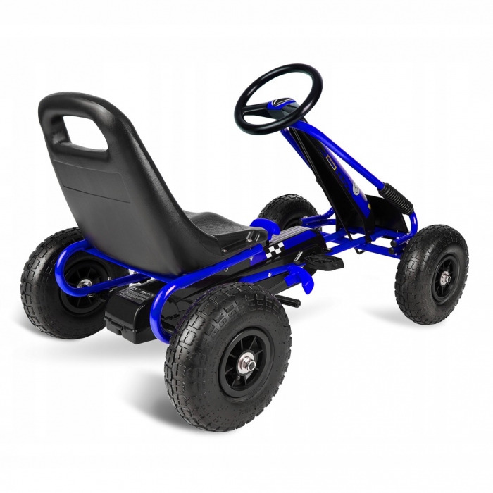 Kart cu pedale și roți gonflabile, Gokart RK-594, Ricokids 759400, Albastru - Image 2