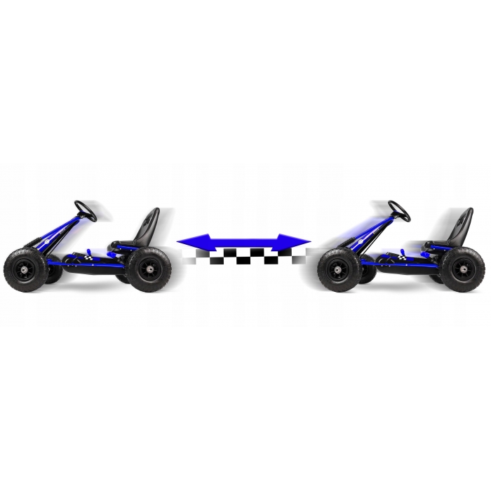 Kart cu pedale și roți gonflabile, Gokart RK-594, Ricokids 759400, Albastru - Image 5