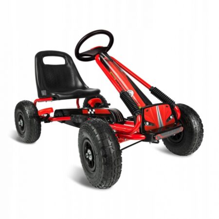Kart cu pedale și roți gonflabile, Gokart RK-594 Ricokids 759401, Roșu