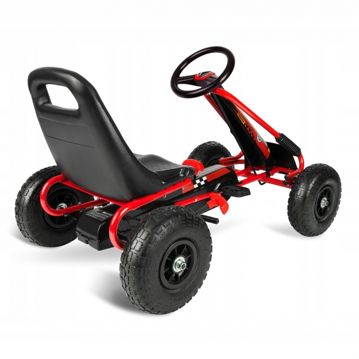 Kart cu pedale și roți gonflabile, Gokart RK-594 Ricokids 759401, Roșu - Image 2