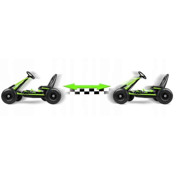 Kart cu pedale și roți gonflabile, Gokart RK-594, Ricokids 759402, Verde - Image 4