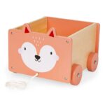 Cărucior din lemn pentru depozitarea jucăriilor Ecotoys 2902