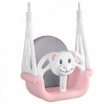 Leagăn de grădină Ricokids Ursuleț 770101 - Roz cu alb