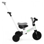 Tricicletă 2 în 1 cu pedale și maner Ecotoys YM-BT-6 - Alb