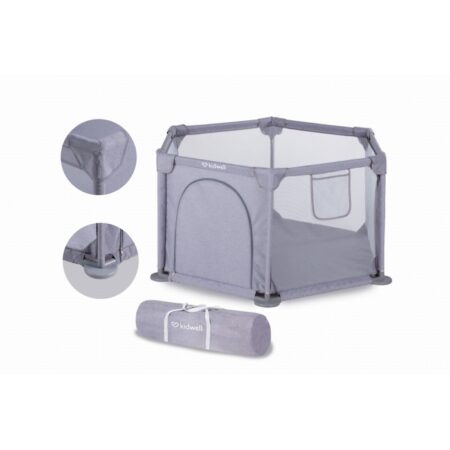 Țarc de joacă hexagonal pentru copii 122 x 106 cm Kidwell FANKO - Gri