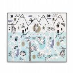 Saltea de joacă 180 x 150 x 1.5 cm Nukido NK-342 - Albastru deschis