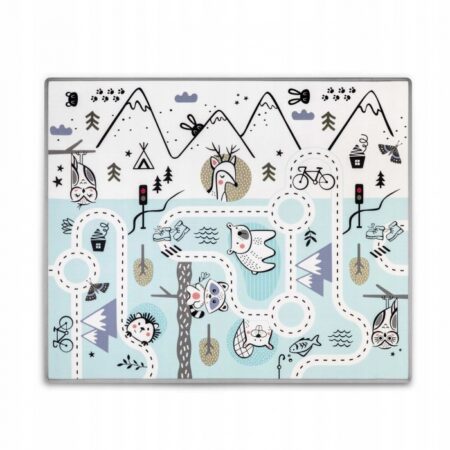 Saltea de joacă 180 x 150 x 1.5 cm Nukido NK-342 - Albastru deschis