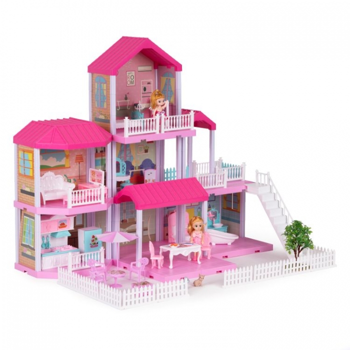 Căsuța pentru păpuși cu mobilier Ecotoys HC480394 - Image 3