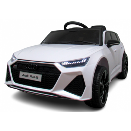 Mașinuță electrică cu telecomandă Audi RS6 R-Sport - Alb