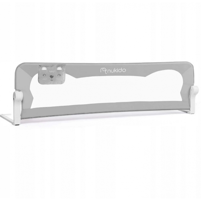 Barieră de protecție pentru pat 180 x 35 x 42 cm Nukido 722400 - Gri