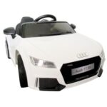 Mașinuță electrică cu telecomandă, roți EVA, scaun piele Audi TT R-Sport - Alb