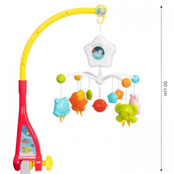 Carusel muzical pentru pătuț cu lumini, sunete și jucării Huanger HE0307 - Multicolor - Image 3