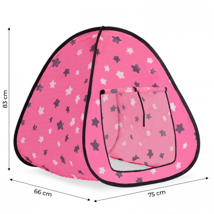 Cort de joacă pentru copii Ecotoys 8230 - Steluțe roz - Image 3
