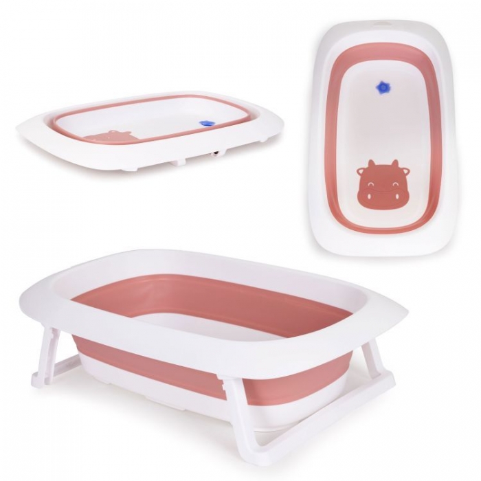 Cădiță de baie cu dop de scurgere Ecotoys HA-B31 - Roz - Image 2